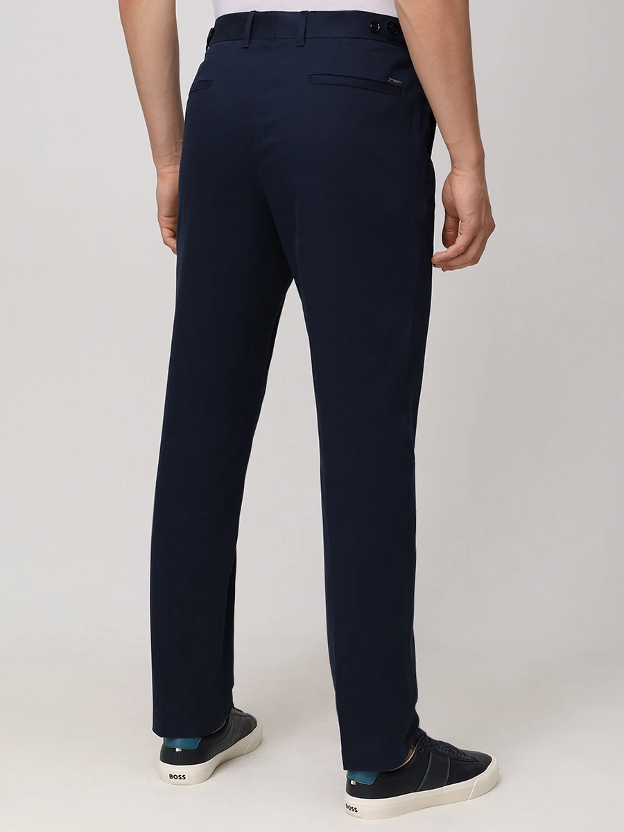Брюки Slim Fit хлопковые BOSS 50534612/404 Синий  Фото 3