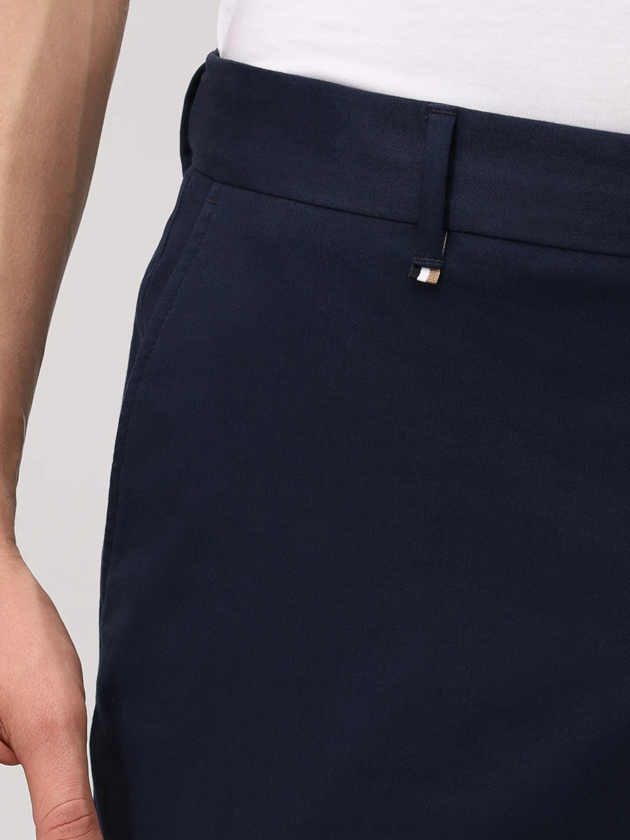 Брюки Slim Fit хлопковые BOSS 50534612/404 Синий  Фото 5