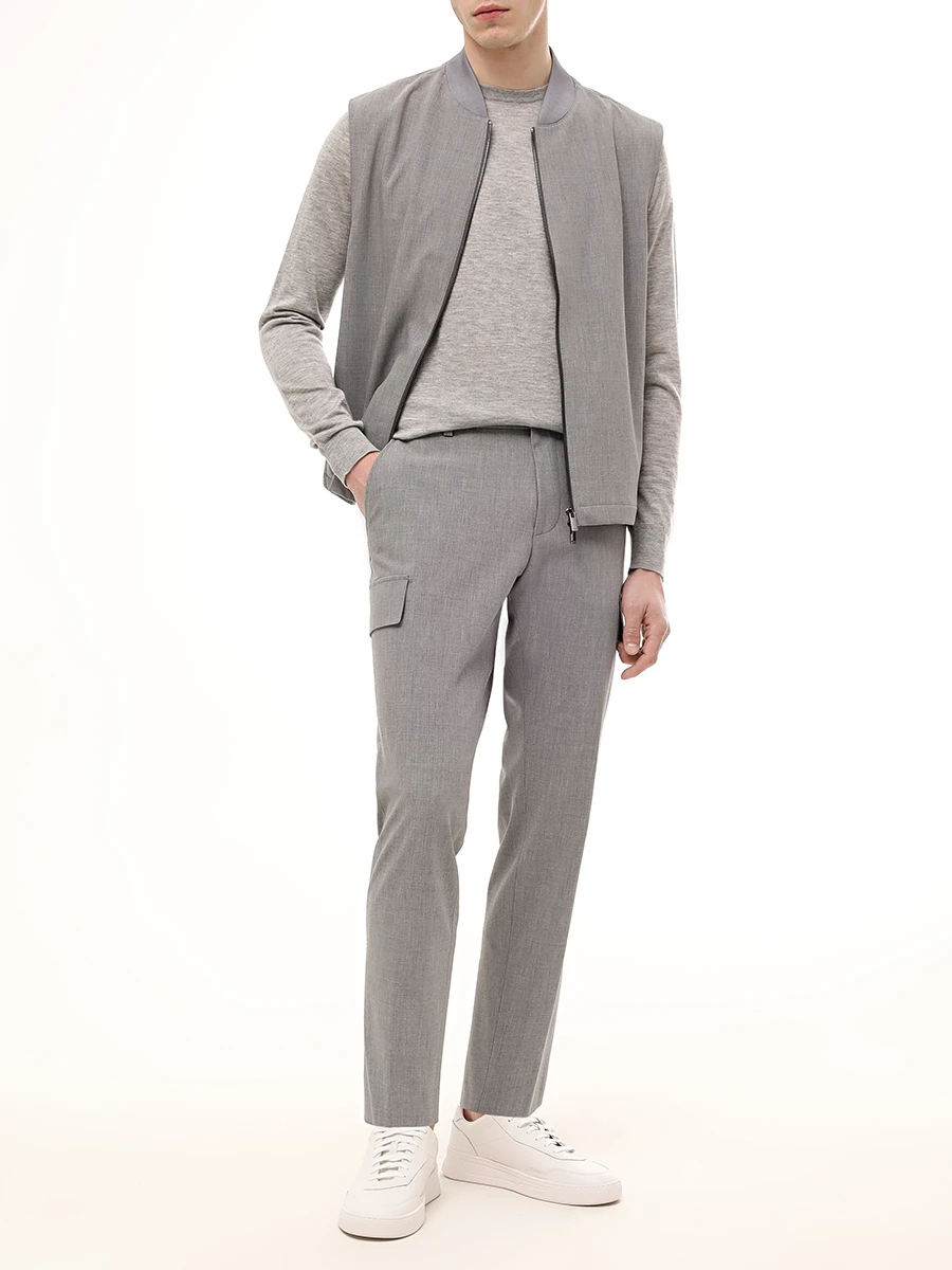 Брюки из вискозы BOSS 50535069/030 Серый  Фото 2