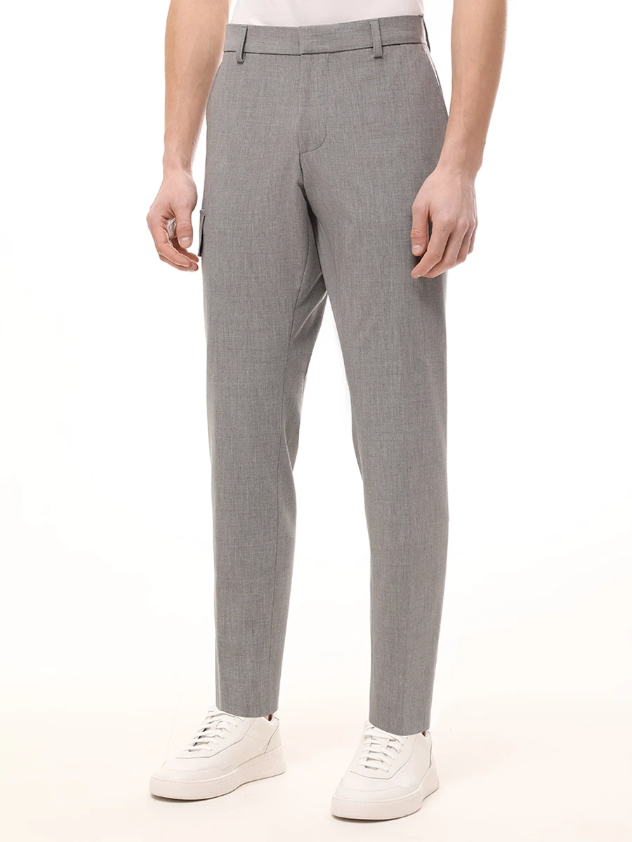 Брюки из вискозы BOSS 50535069/030 Серый  Фото 4