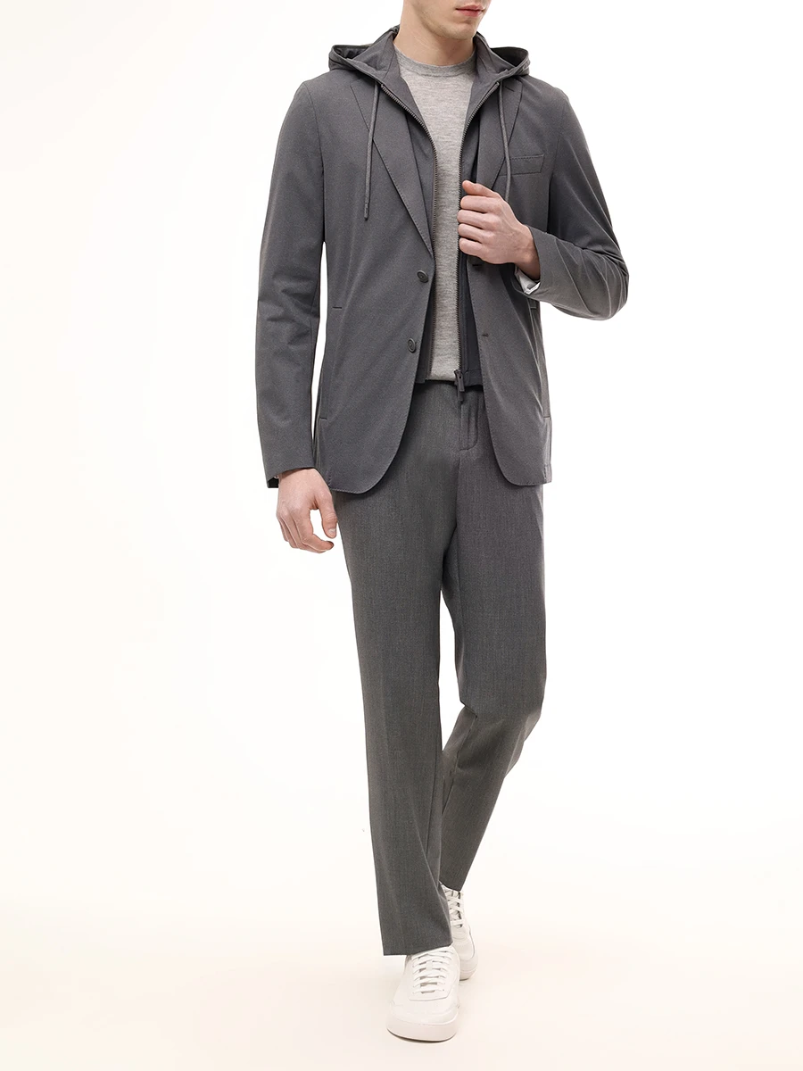 Пиджак однотонный BOSS 50535058/041 Серый  Фото 2