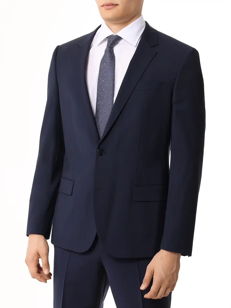Пиджак шерстяной HUGO 50446541/405 Синий  Фото 4