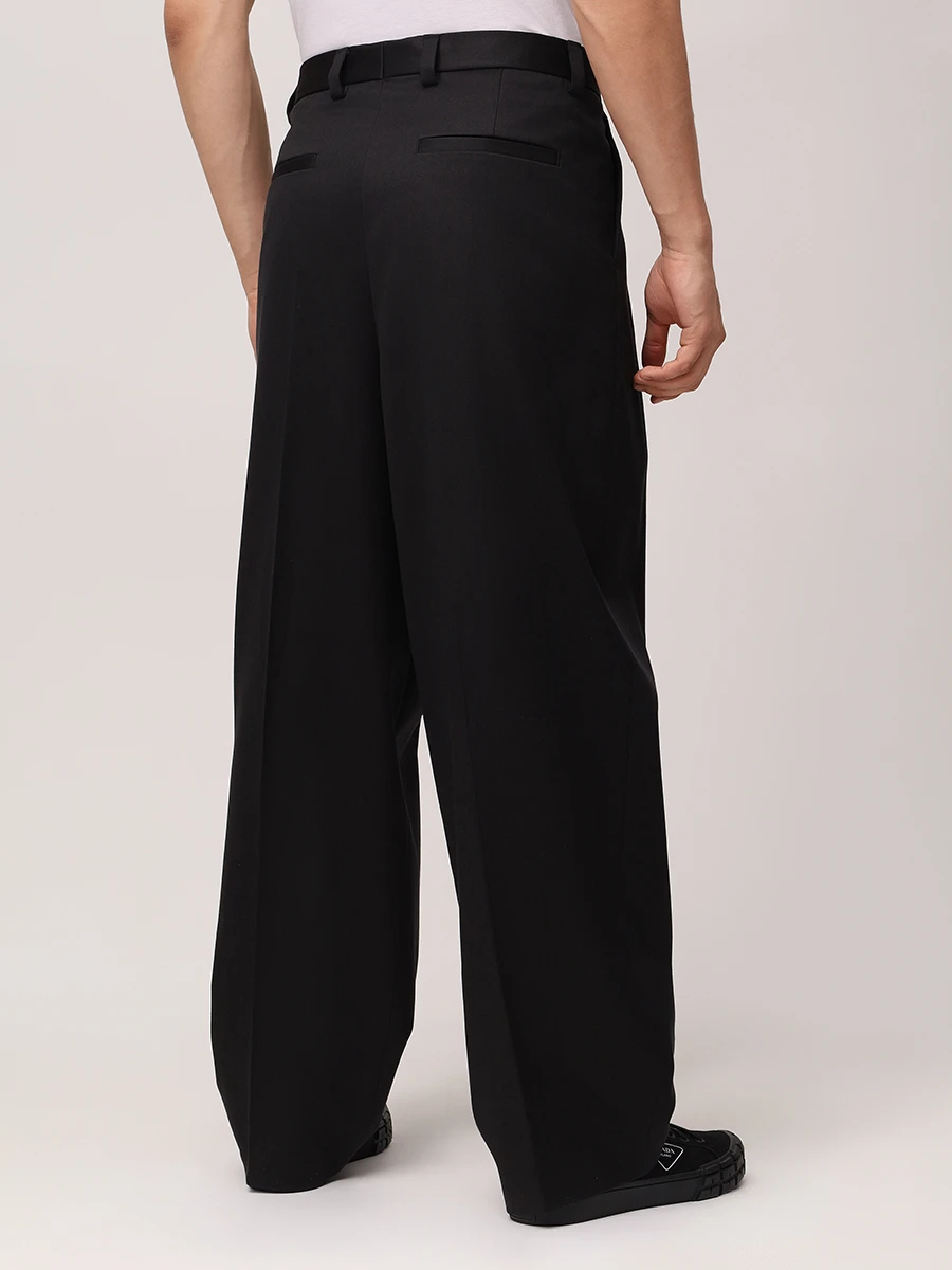 Брюки из лиоцелла и хлопка HUGO 50532926/001 Черный  Фото 3