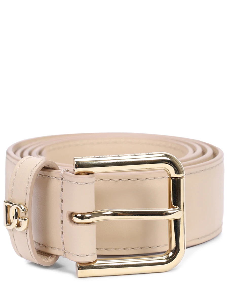 Ремень кожаный DOLCE & GABBANA BE1636 AW576 80414 Бежевый 