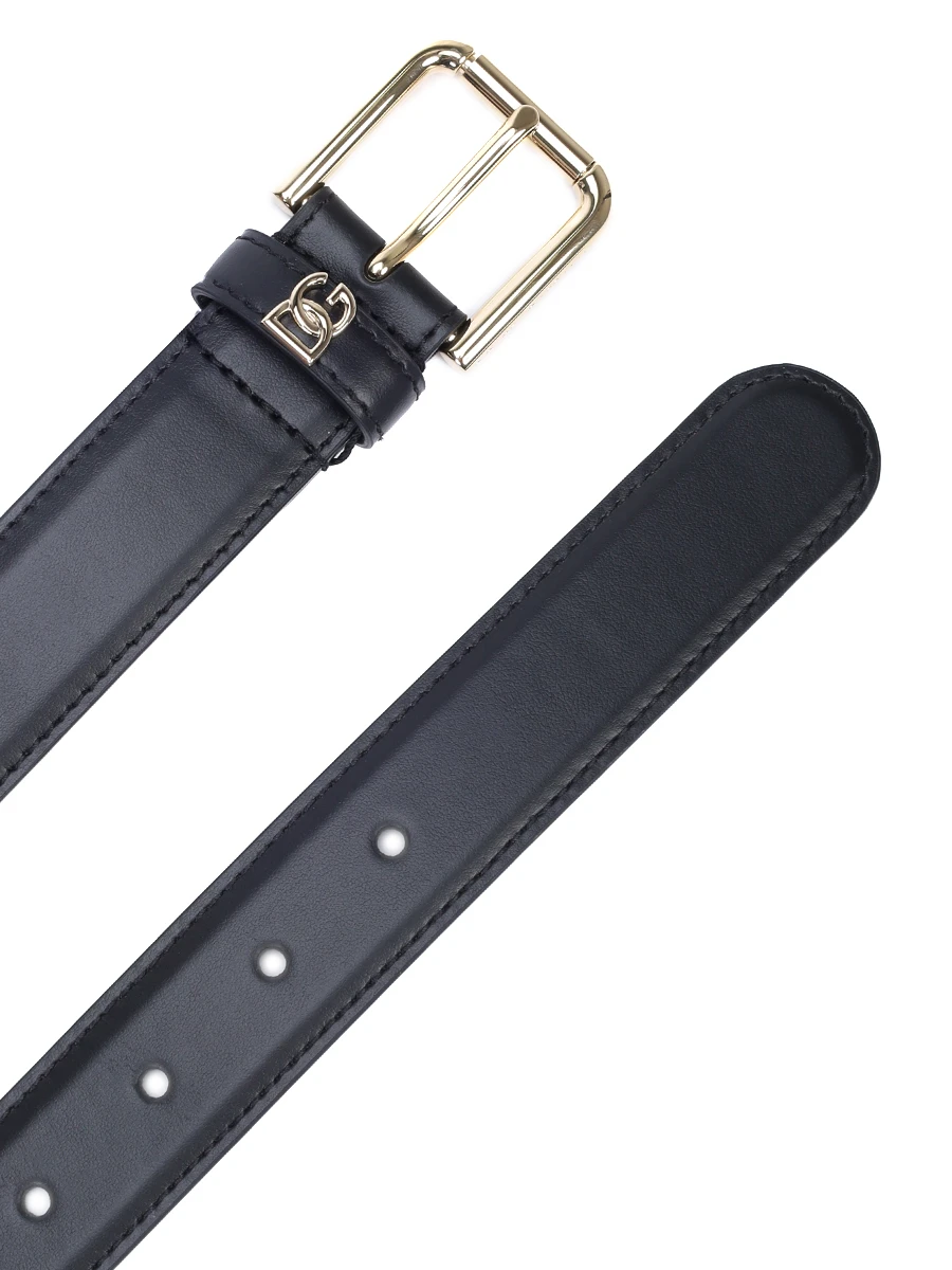 Ремень кожаный DOLCE & GABBANA BE1636 AW576 80999 Черный  Фото 3