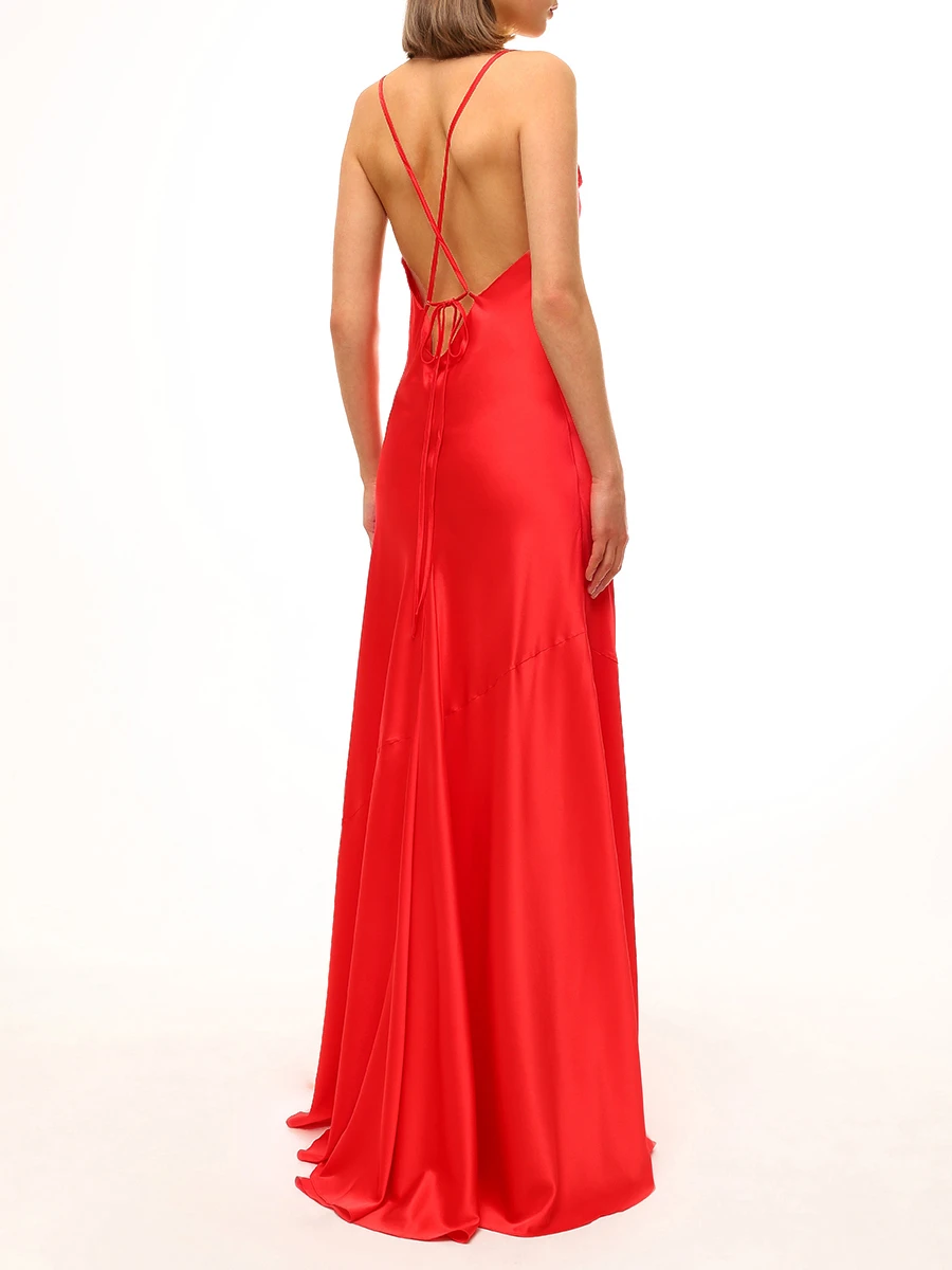 Платье шелковое DANAME 625SS6601S/BRIGHT RED Красный  Фото 3