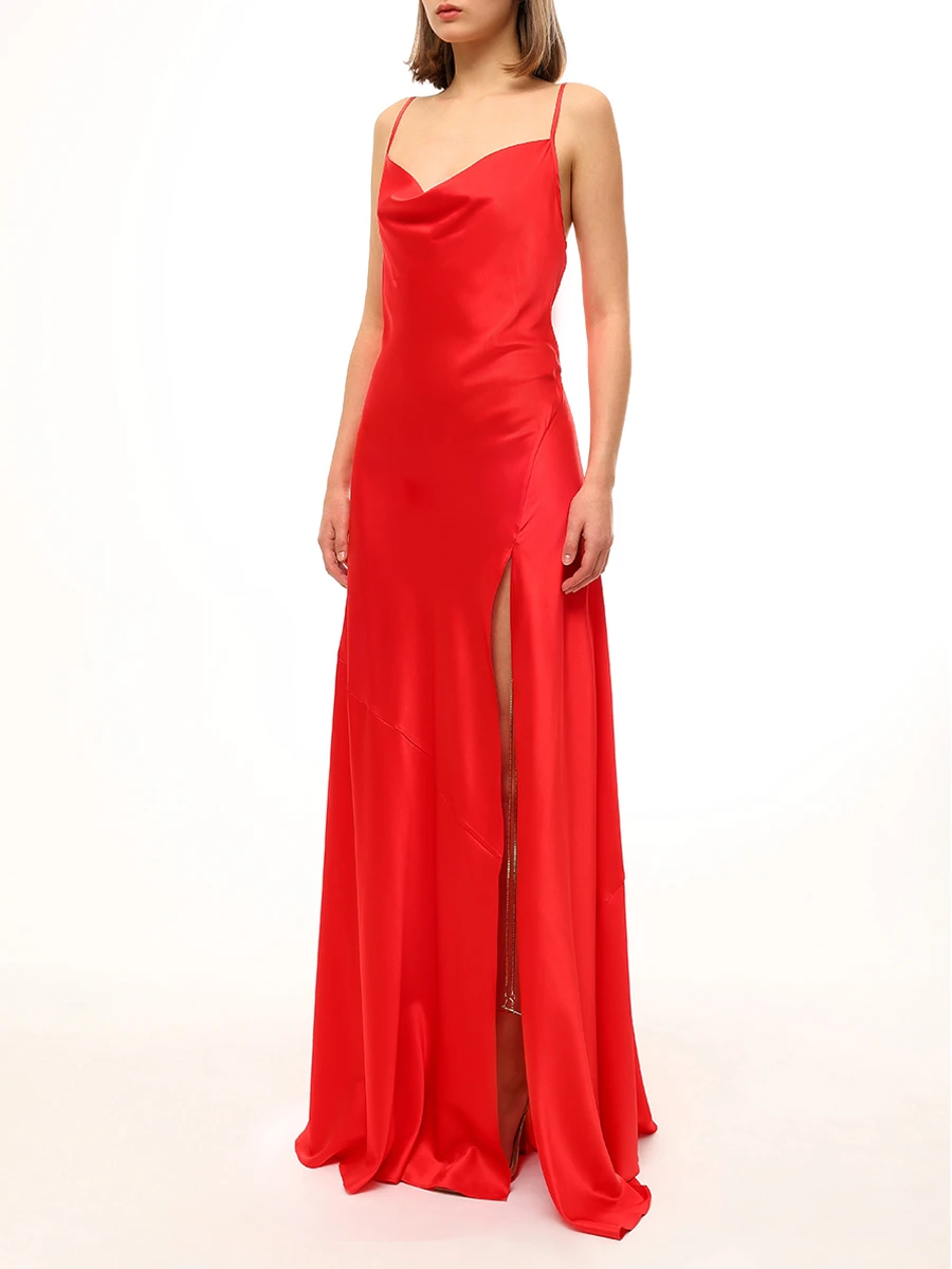 Платье шелковое DANAME 625SS6601S/BRIGHT RED Красный  Фото 4