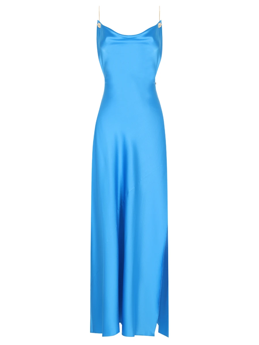 

Платье шелковое, Синий, 625SS6602S/DEEP BLUE