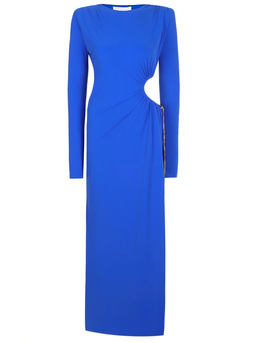 

Платье однотонное, Синий, 625SS6629O/NAVY BLUE