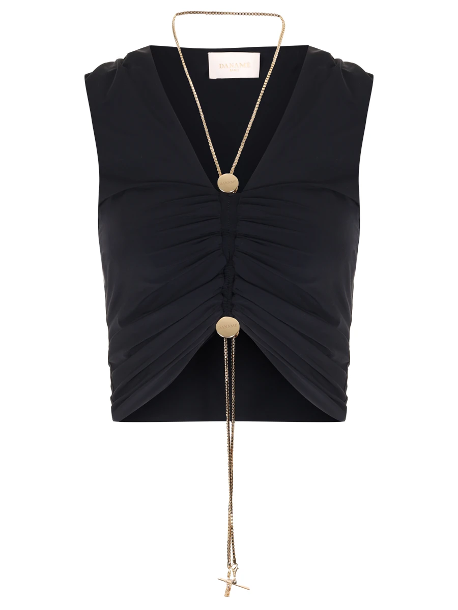 Топ однотонный DANAME 725SS7612O/BLACK Черный 
