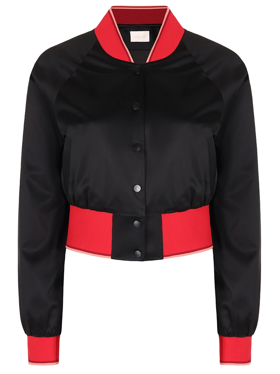 Бомбер атласный DANAME 125SS1601A/BLACK Черный 