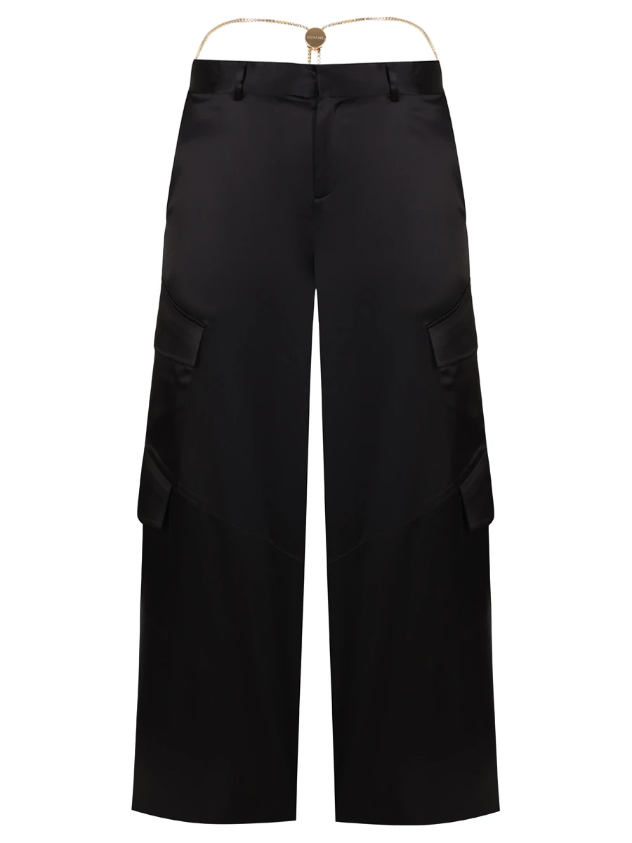 Брюки-карго атласные DANAME 325SS3605A/BLACK Черный 