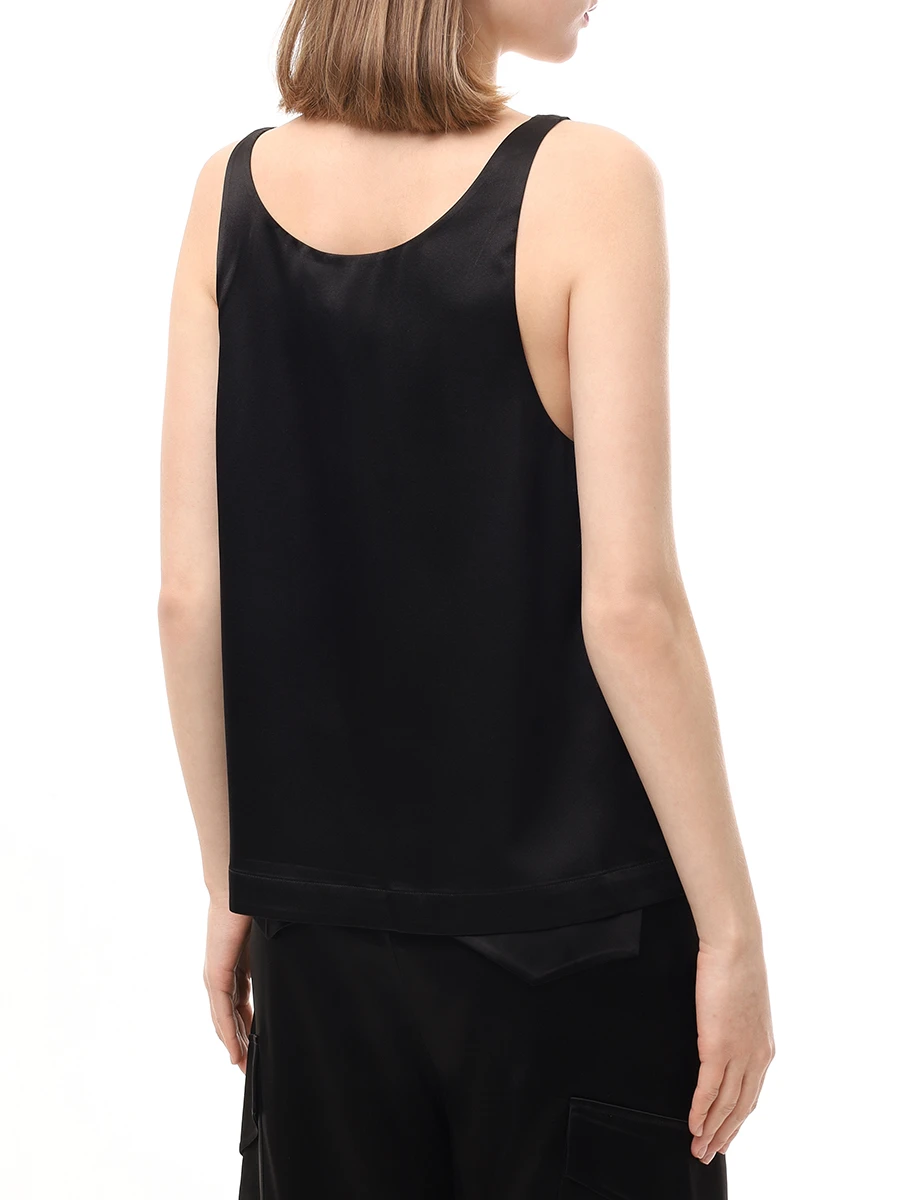 Топ шелковый DANAME 725SS7609S/BLACK Черный  Фото 3