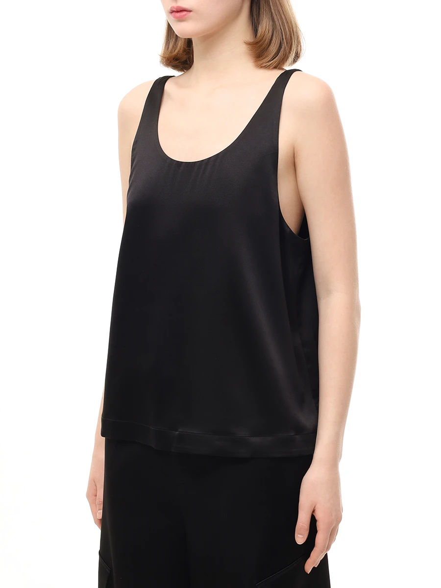 Топ шелковый DANAME 725SS7609S/BLACK Черный  Фото 4