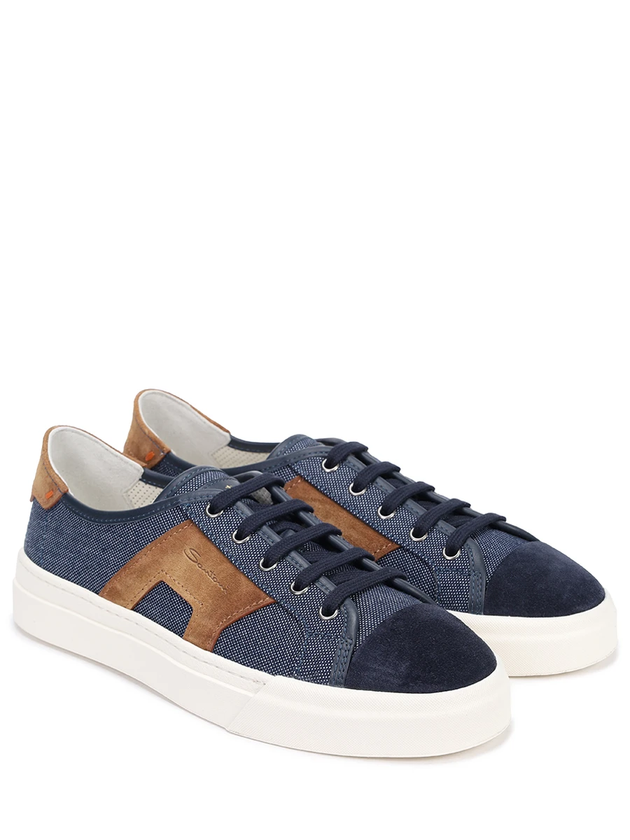 Кеды комбинированные SANTONI MBGG22075PNNGNUEU60 Коричневый  Фото 2