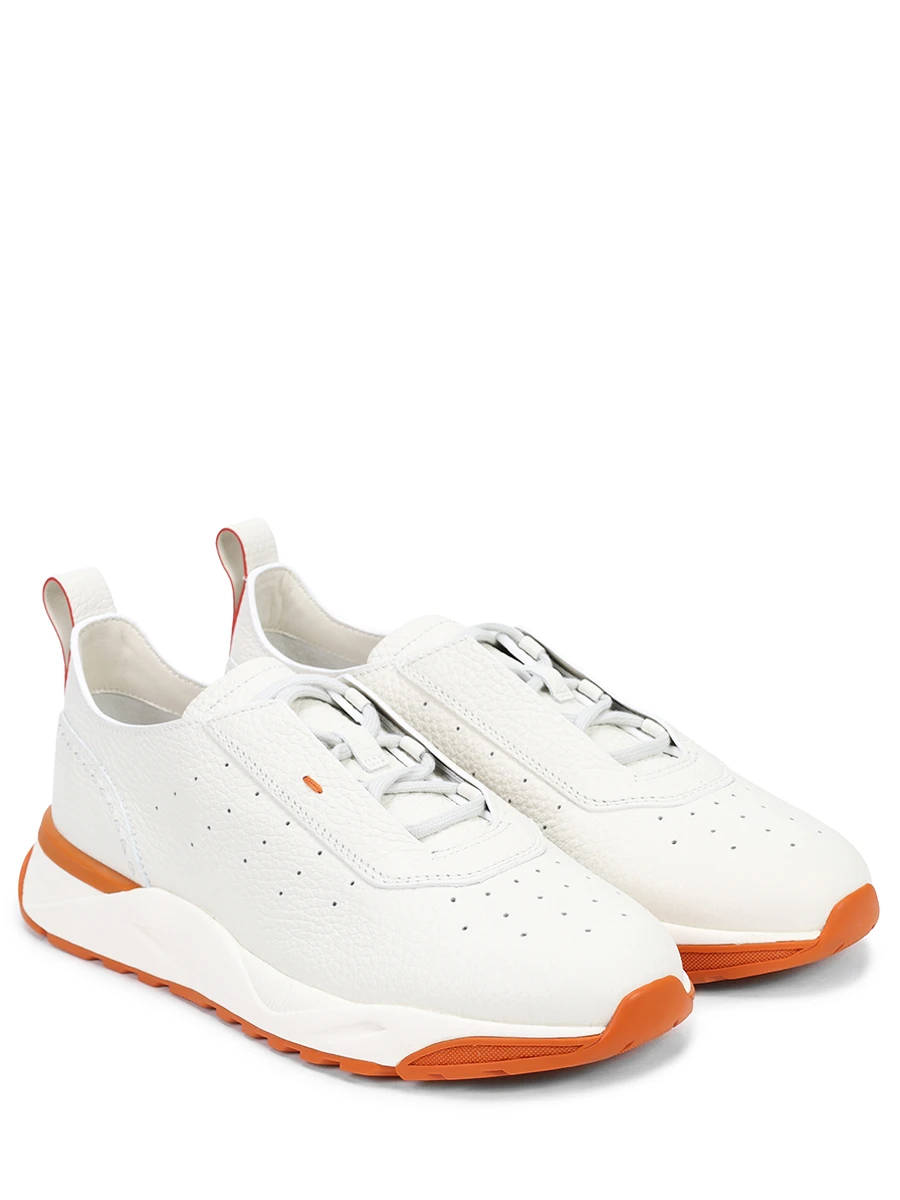 Кроссовки кожаные SANTONI MBIG22073BIRTMIAI48 Белый  Фото 2