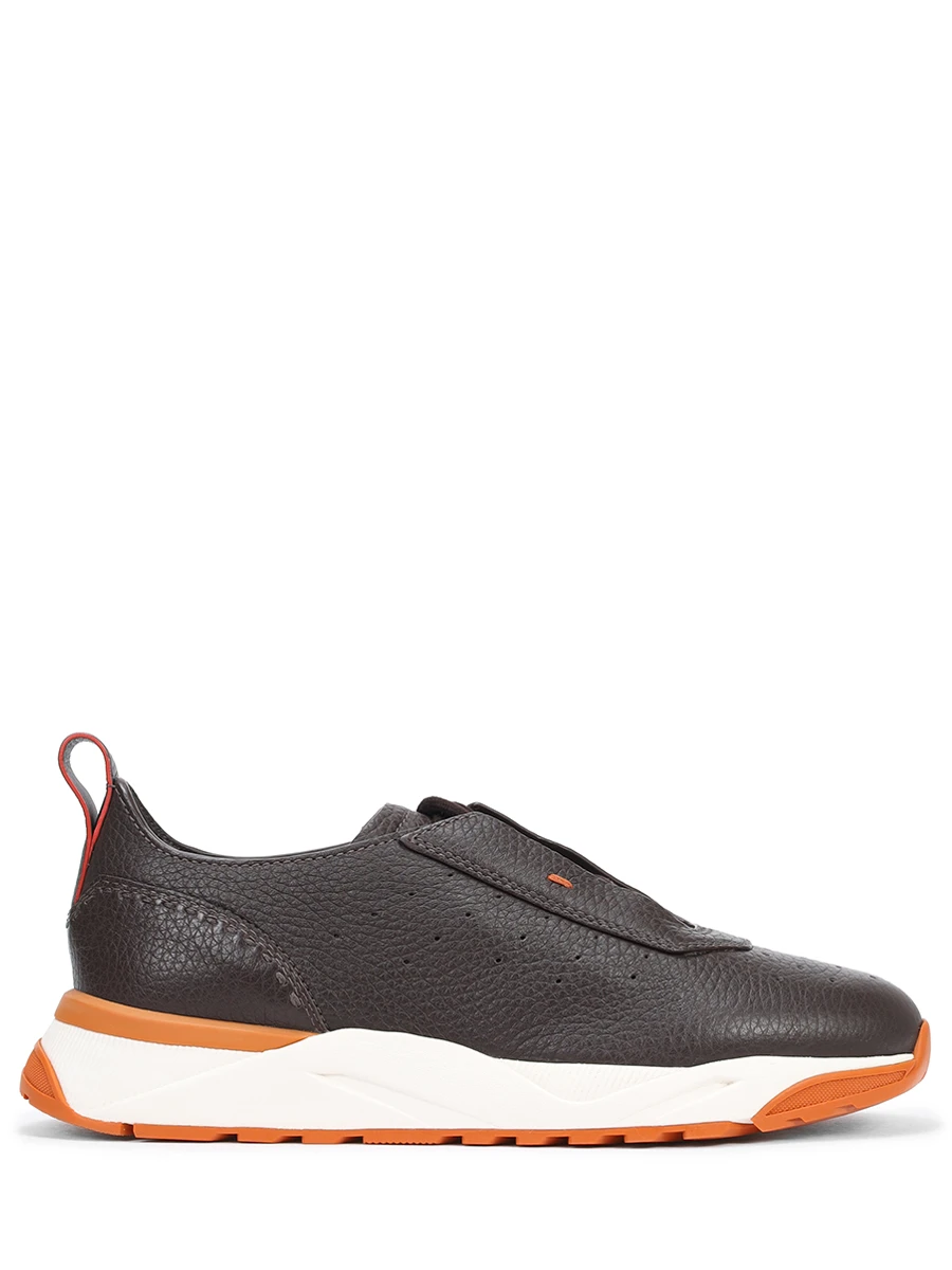 Кроссовки кожаные SANTONI MBIG22073BIRTMIAT55 Коричневый 