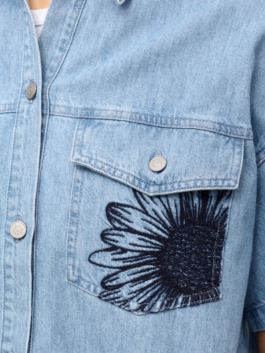 

Рубашка джинсовая, Голубой, JS35A15187