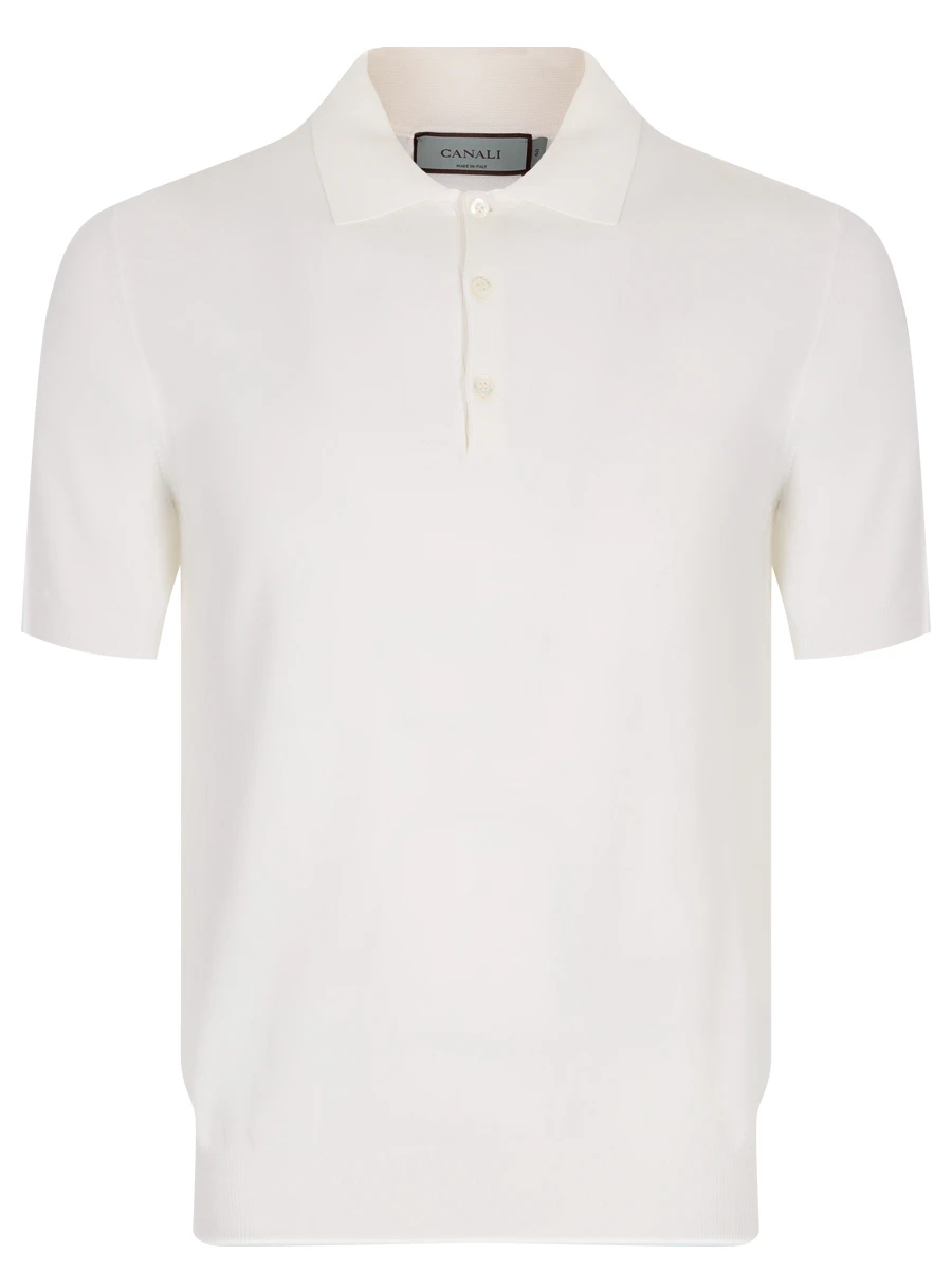 Поло хлопковое CANALI MK00145/C0127/001 Белый 