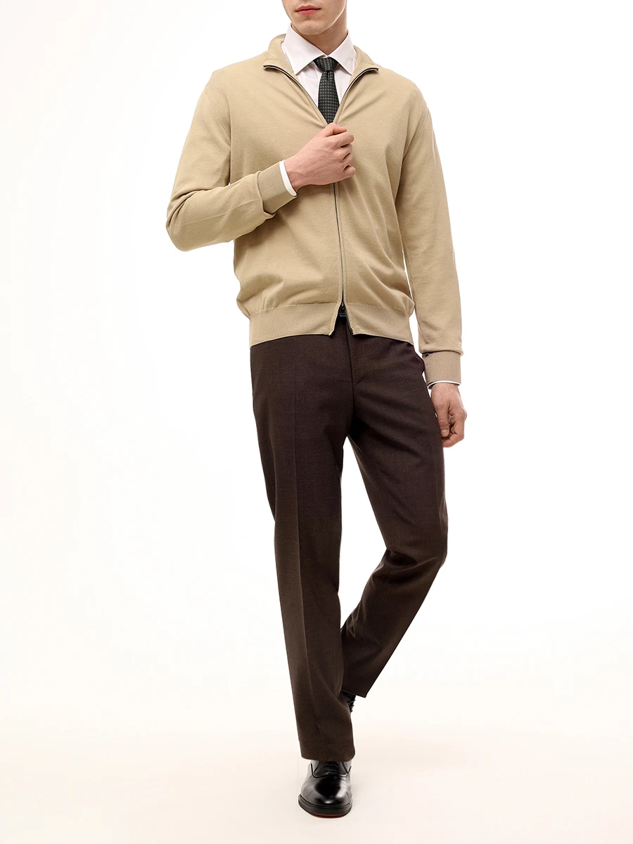 Кардиган хлопковый CANALI MK00145/C0022/714 Бежевый  Фото 2