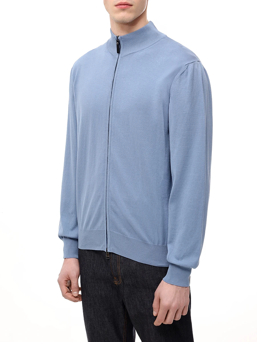 Кардиган хлопковый CANALI MK00145/C0022/420 Голубой  Фото 4
