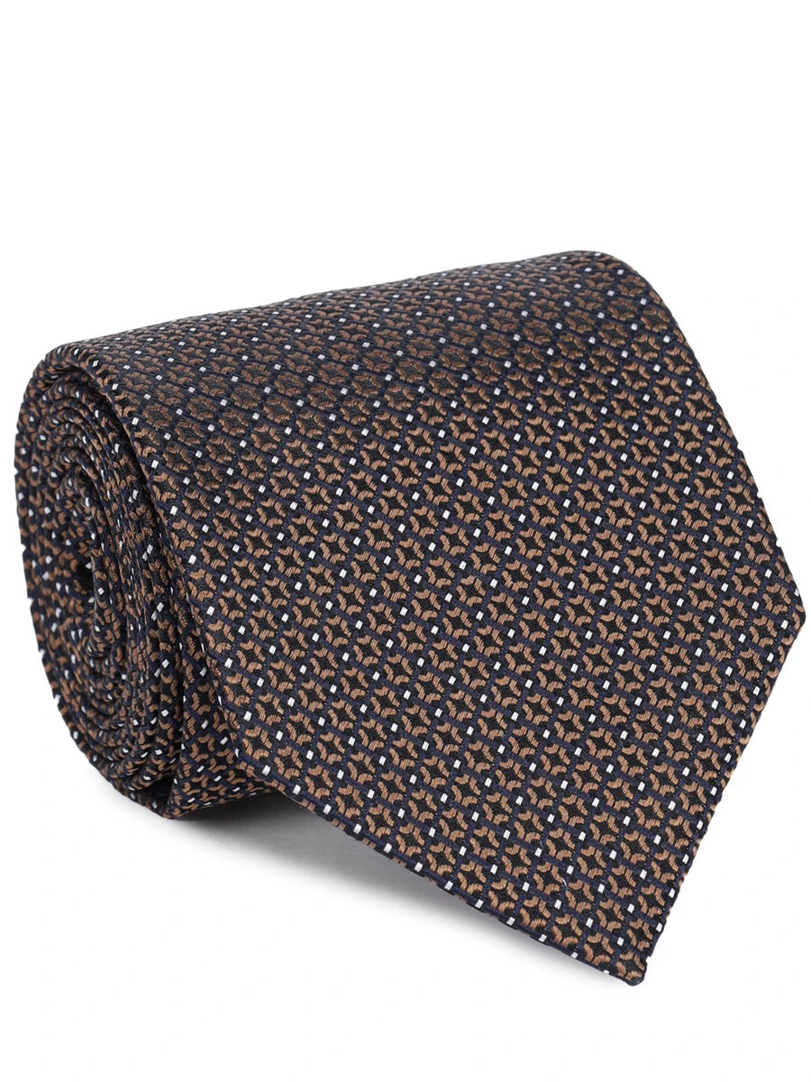 Галстук шелковый CANALI HJ04235/18/4 Коричневый 