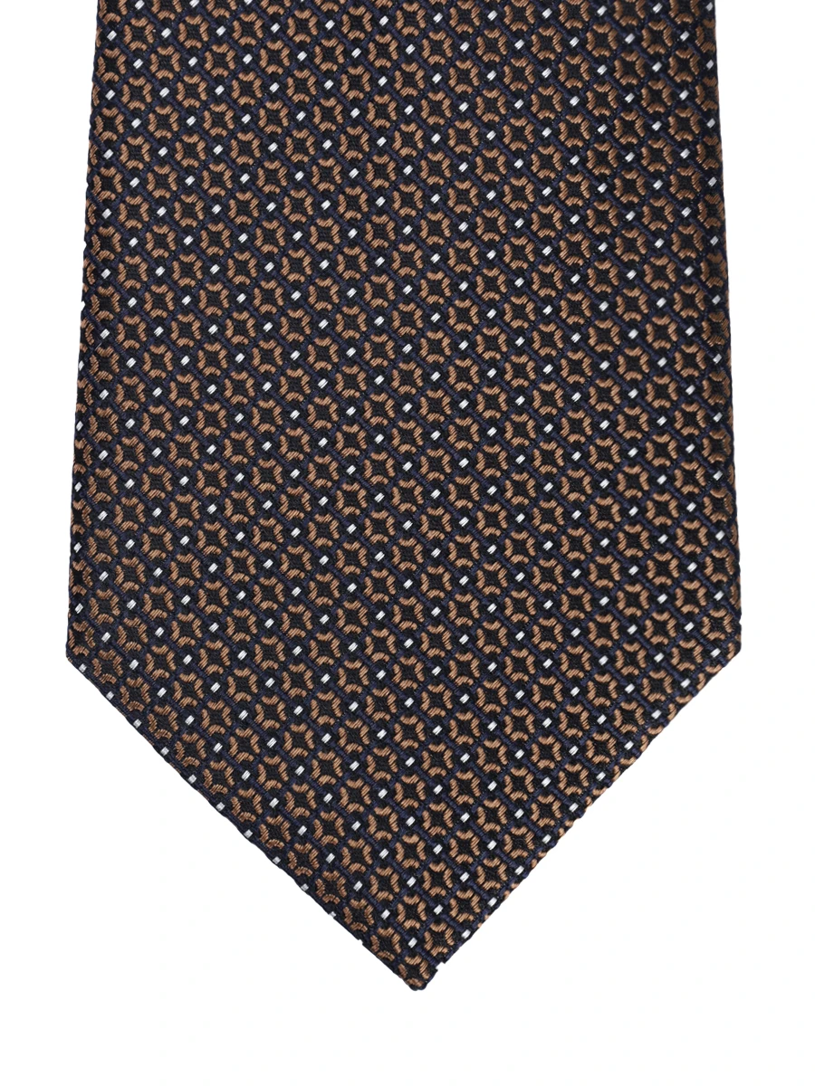 Галстук шелковый CANALI HJ04235/18/4 Коричневый  Фото 3