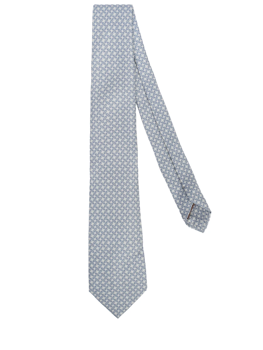 Галстук шелковый CANALI HS04261/18/2 Голубой  Фото 2