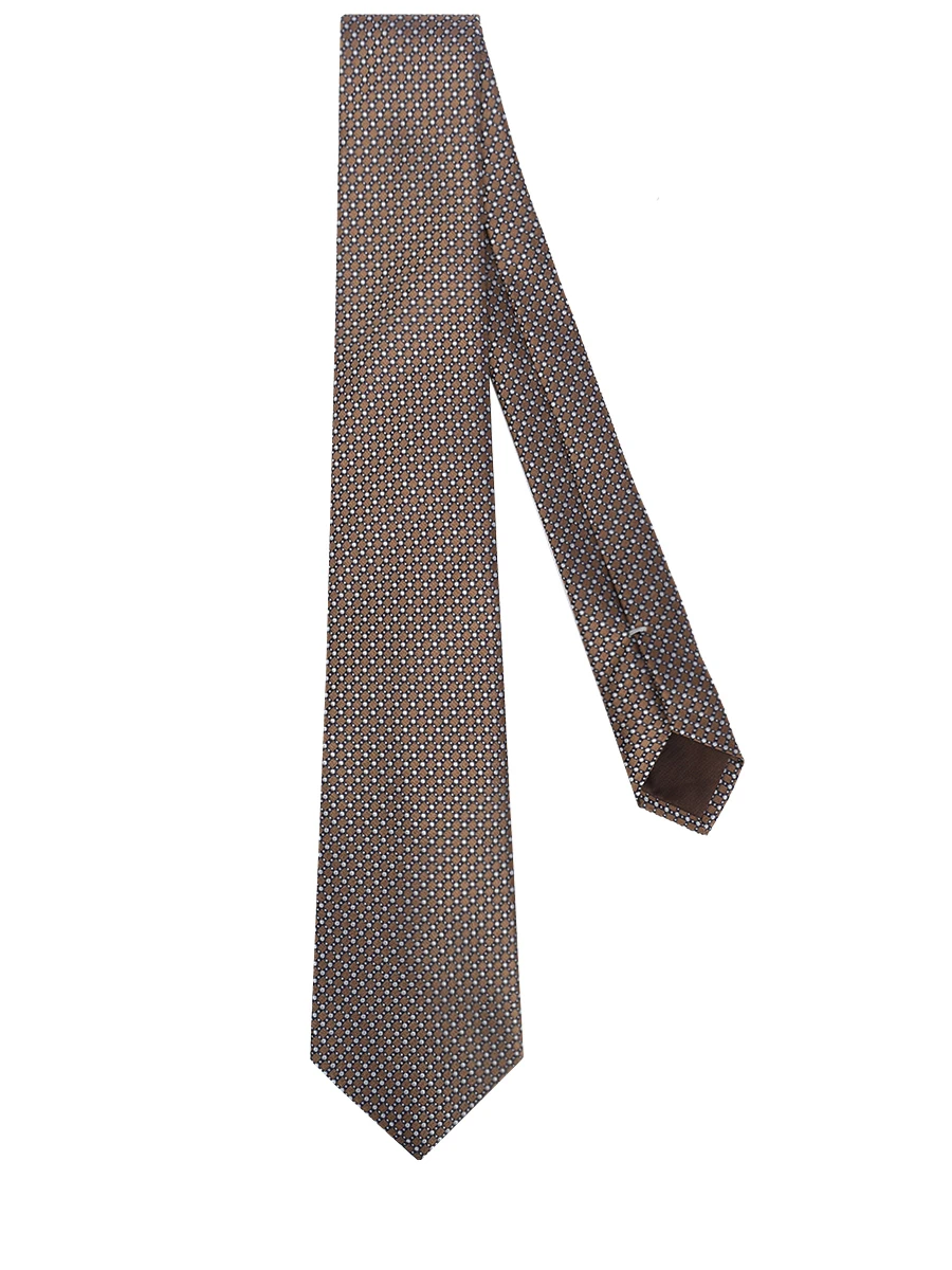 Галстук шелковый CANALI HJ04205/18/1 Коричневый  Фото 2