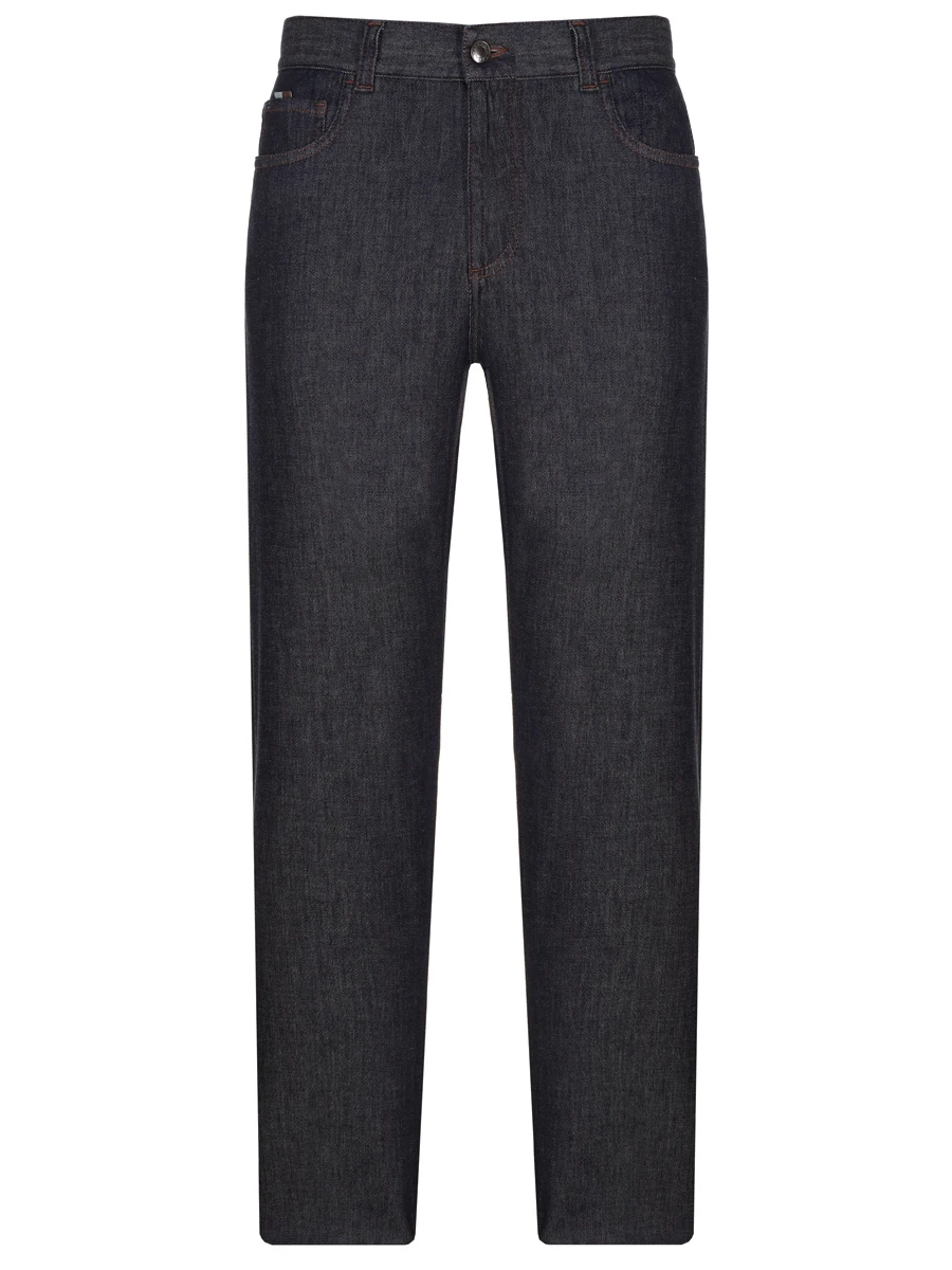 Джинсы Regular Fit из хлопка и лиоцелла CANALI PD01488/91719N/301 Темно- Синий 