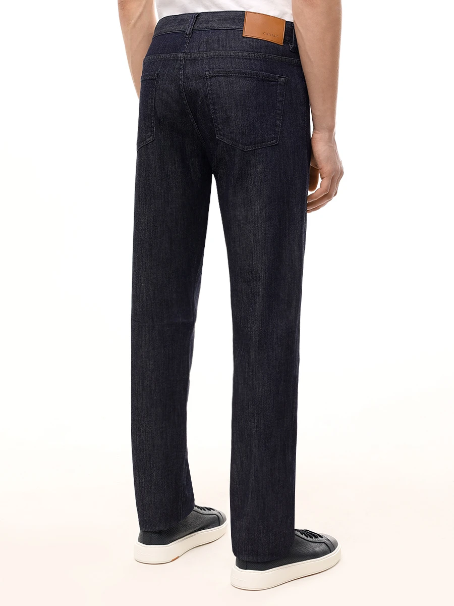 Джинсы Regular Fit хлопковые CANALI PD01487/91719/301 Темно- Синий  Фото 3