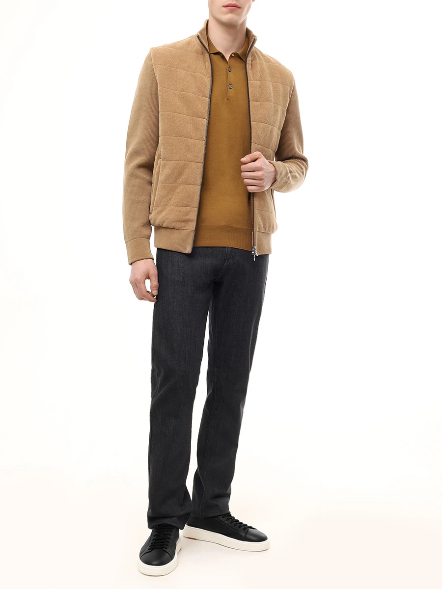Джинсы Regular Fit хлопковые CANALI PD00018/91719/111 Темно- Серый  Фото 2