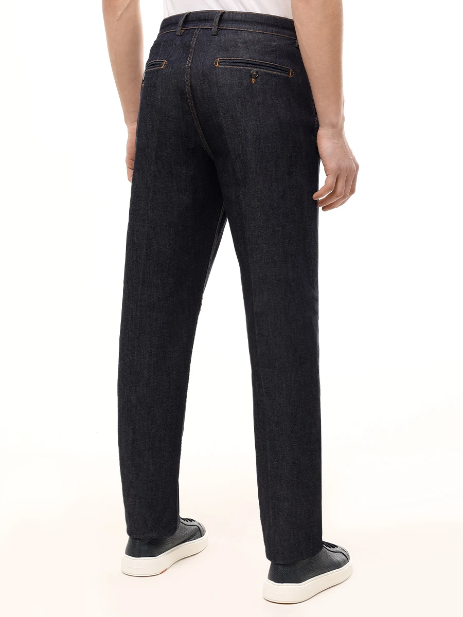 Джинсы Slim Fit хлопковые CANALI PD00400/91675/305/R Темно- Синий  Фото 3