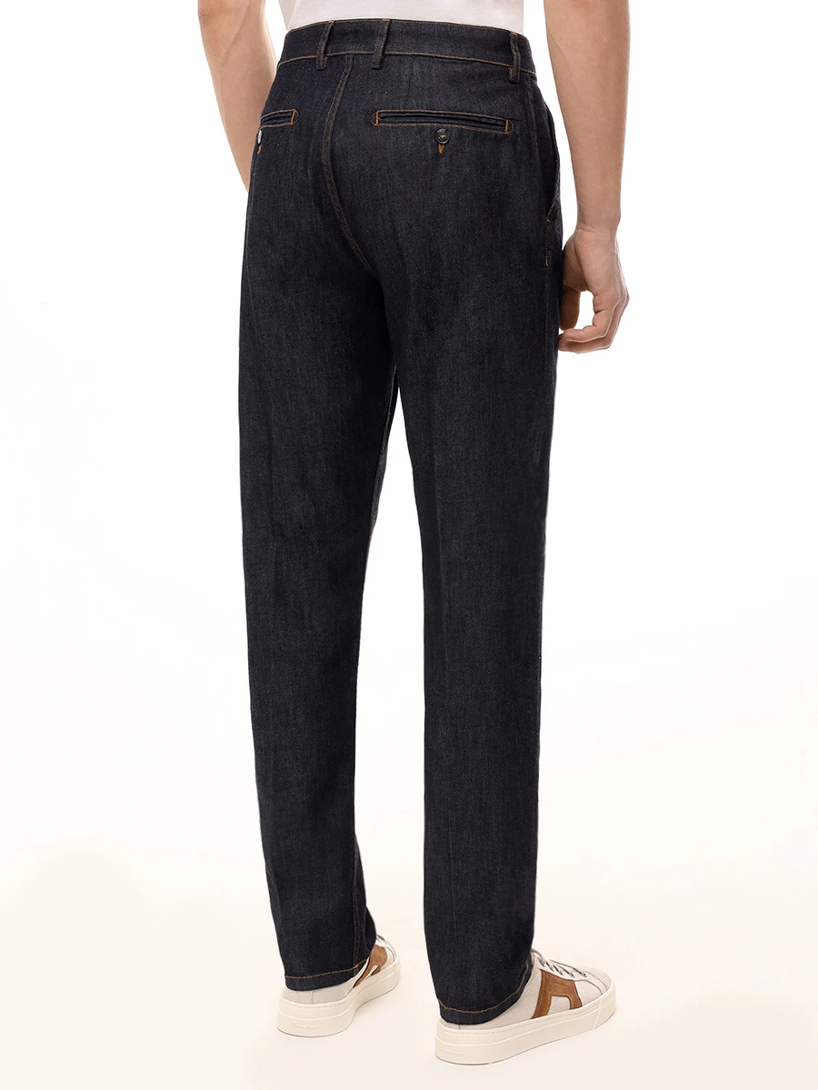 Джинсы Slim Fit хлопковые CANALI PD00400/91675/304/R Темно- Синий  Фото 3
