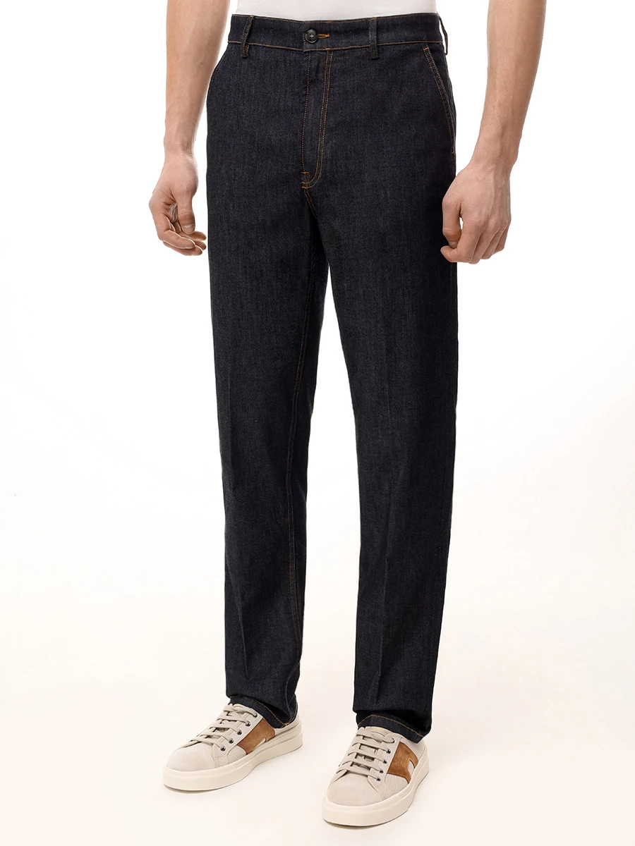 Джинсы Slim Fit хлопковые CANALI PD00400/91675/304/R Темно- Синий  Фото 4