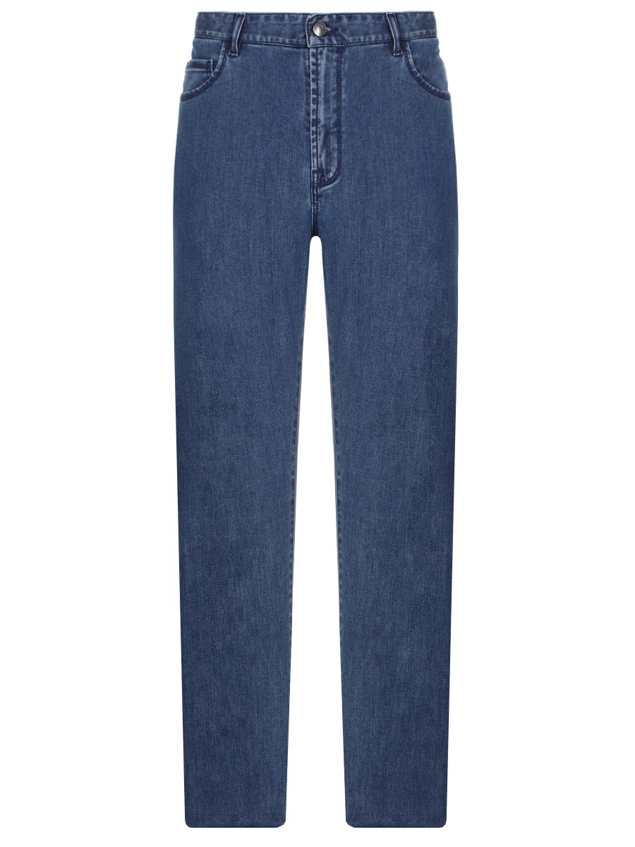Джинсы Regular Fit хлопковые CANALI PD00018/91737/301 Голубой 