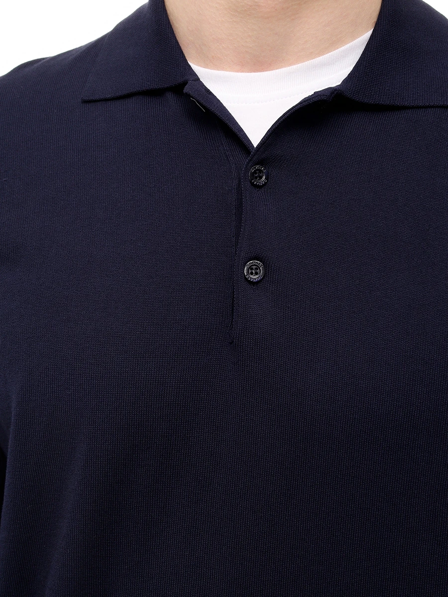 Поло хлопковое CANALI MK00145/C0017/300 Темно- Синий  Фото 5