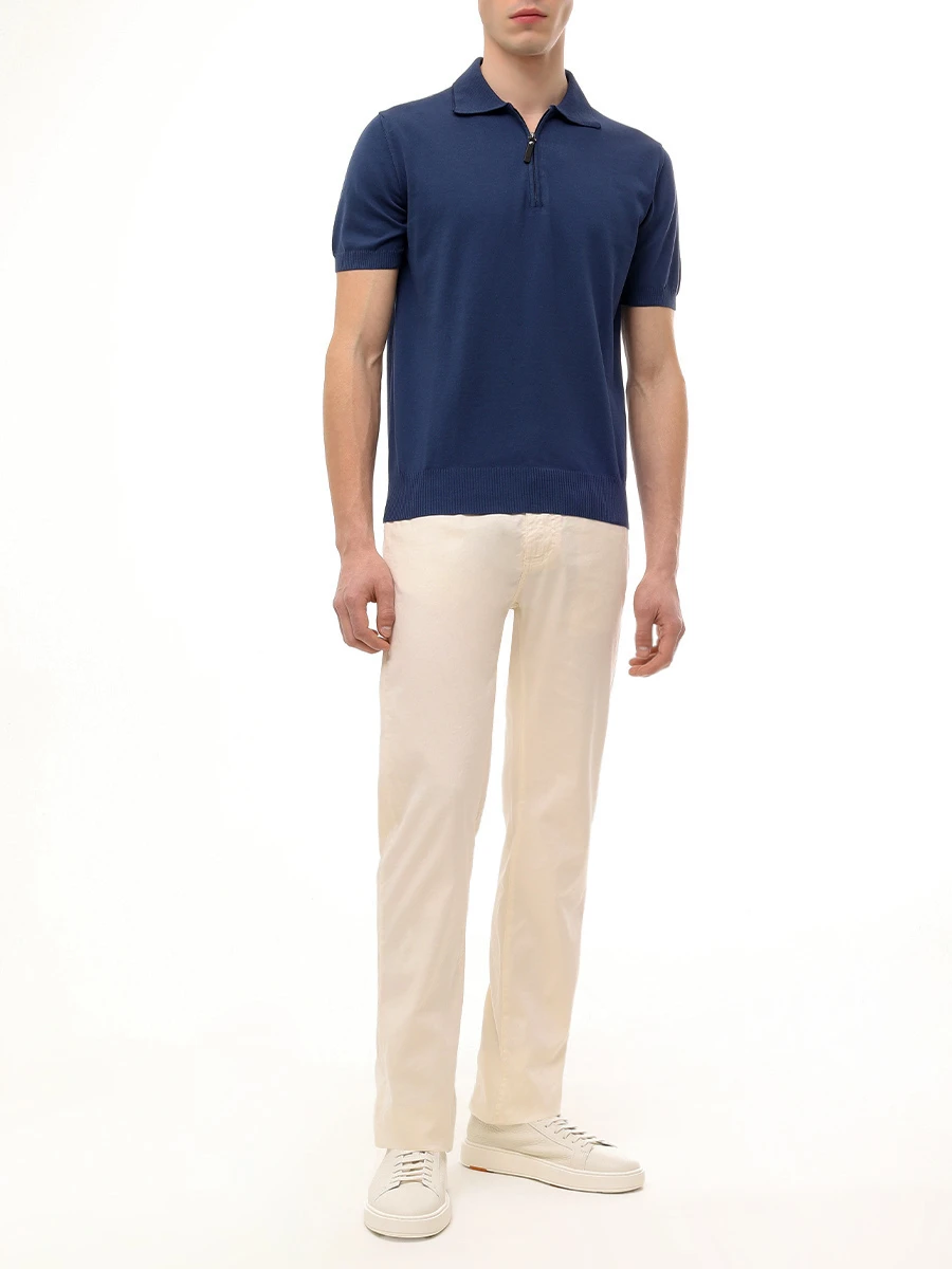 Джинсы Regular Fit из лиоцелла CANALI PT01355/91519/005 Кремовый  Фото 2