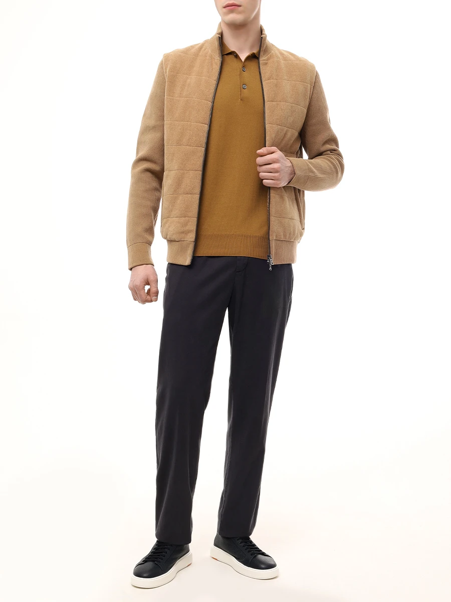 Брюки Regular Fit из лиоцелла CANALI PT01355/91695/306/R Темно- Синий  Фото 2