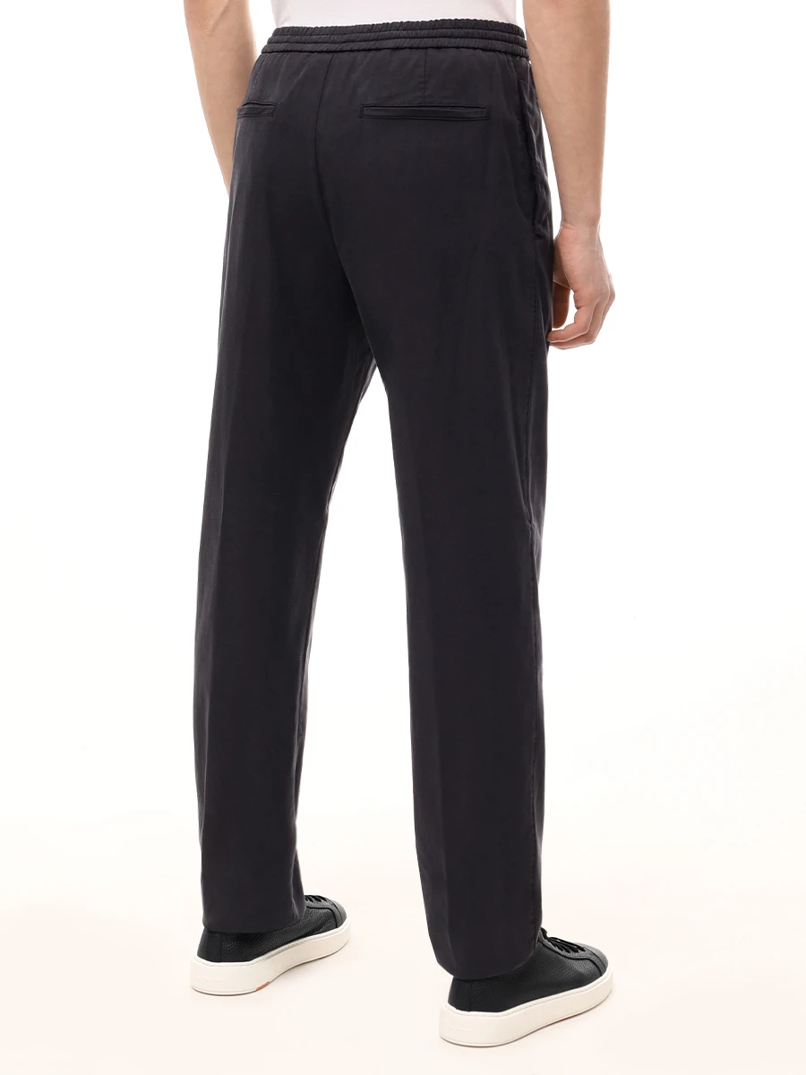 Брюки Regular Fit из лиоцелла CANALI PT01355/91695/306/R Темно- Синий  Фото 3