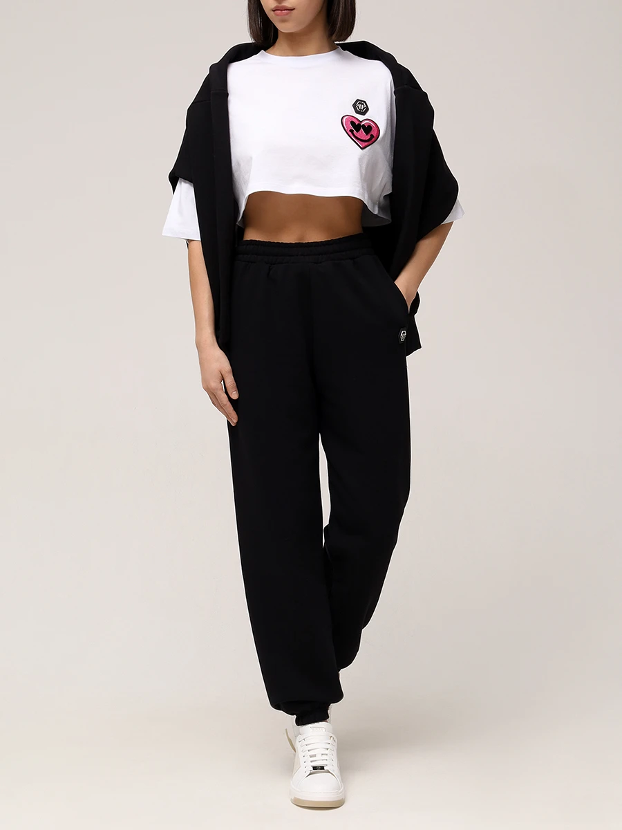 Топ хлопковый PHILIPP PLEIN WTK3605/01 Белый  Фото 2