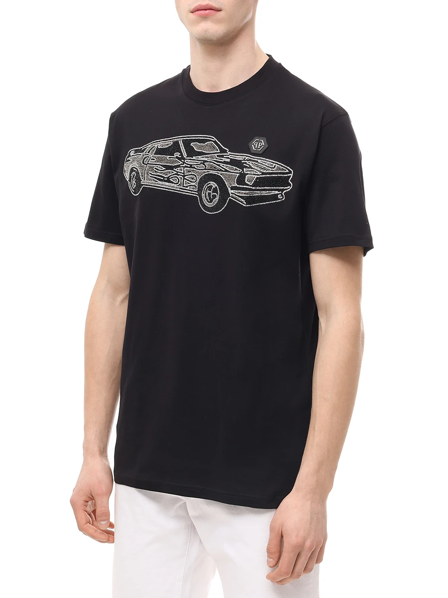 Футболка хлопковая PHILIPP PLEIN MTK8105/02 Черный  Фото 4