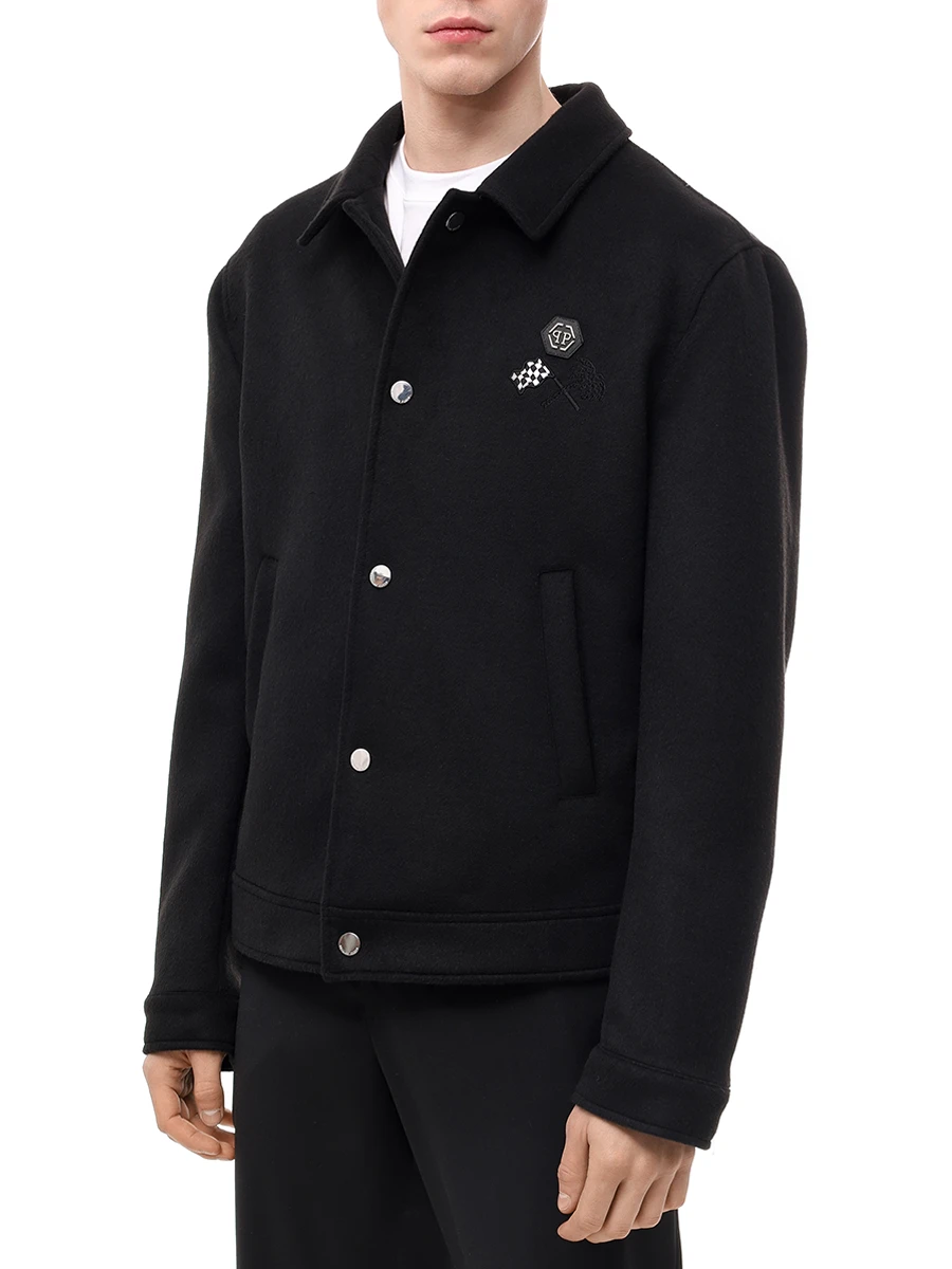 Куртка шерстяная PHILIPP PLEIN MRB2733/02 Черный  Фото 4