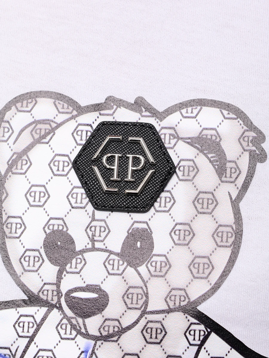Футболка хлопковая PHILIPP PLEIN MTK8090/01 Белый  Фото 6