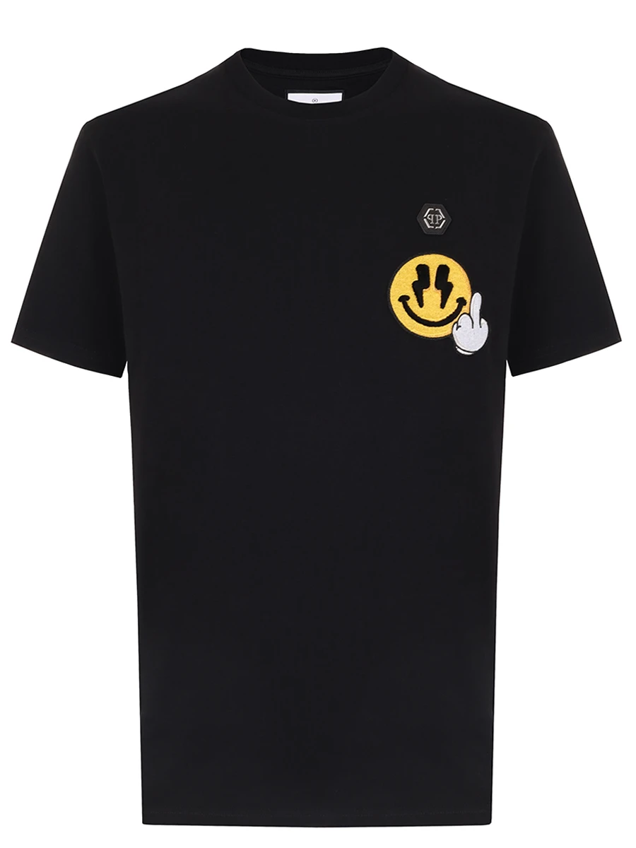 Футболка хлопковая PHILIPP PLEIN MTK8134/02 Черный 
