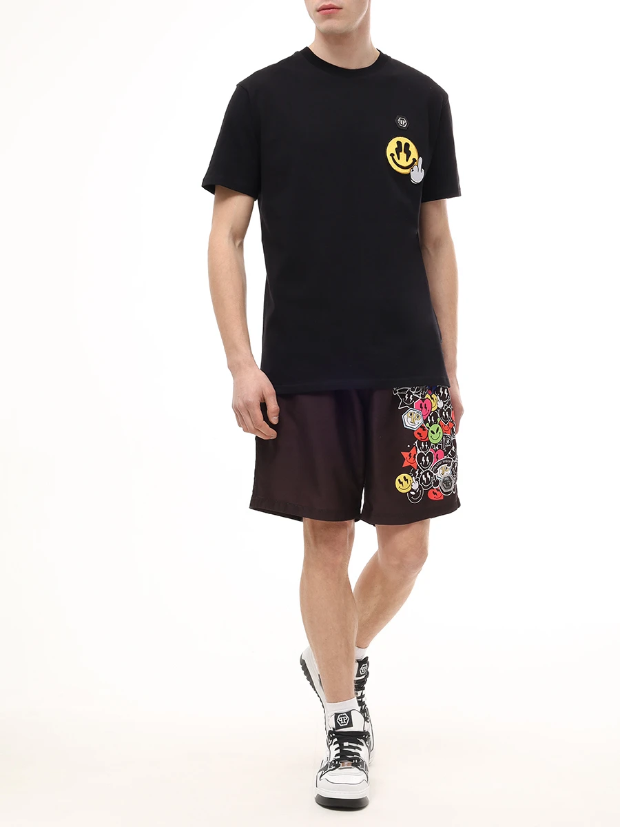 Футболка хлопковая PHILIPP PLEIN MTK8134/02 Черный  Фото 2