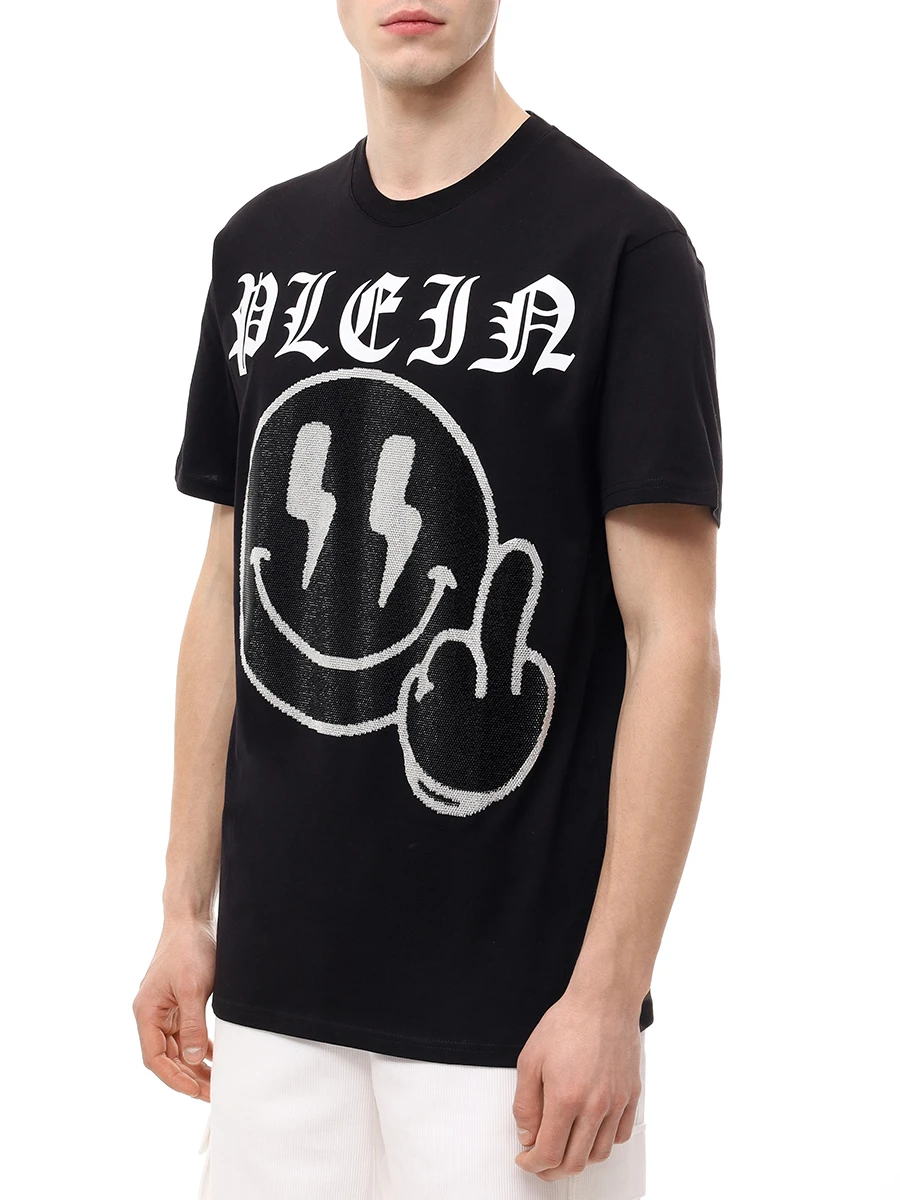 Футболка хлопковая PHILIPP PLEIN MTK8139/02 Черный  Фото 4