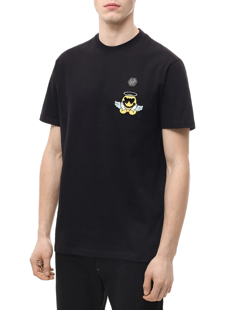 Футболка хлопковая PHILIPP PLEIN MTK8135/02 Черный  Фото 4