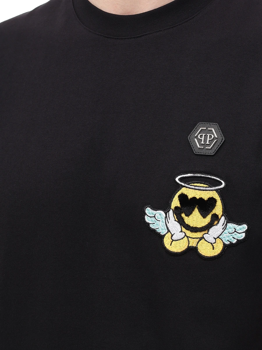 Футболка хлопковая PHILIPP PLEIN MTK8135/02 Черный  Фото 5