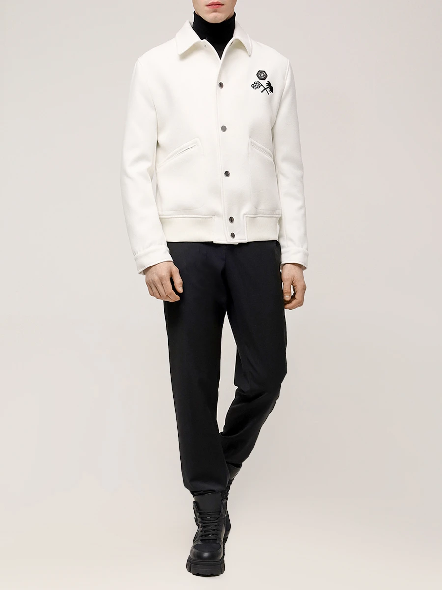 Куртка шерстяная PHILIPP PLEIN MRB2734/01 Белый  Фото 2